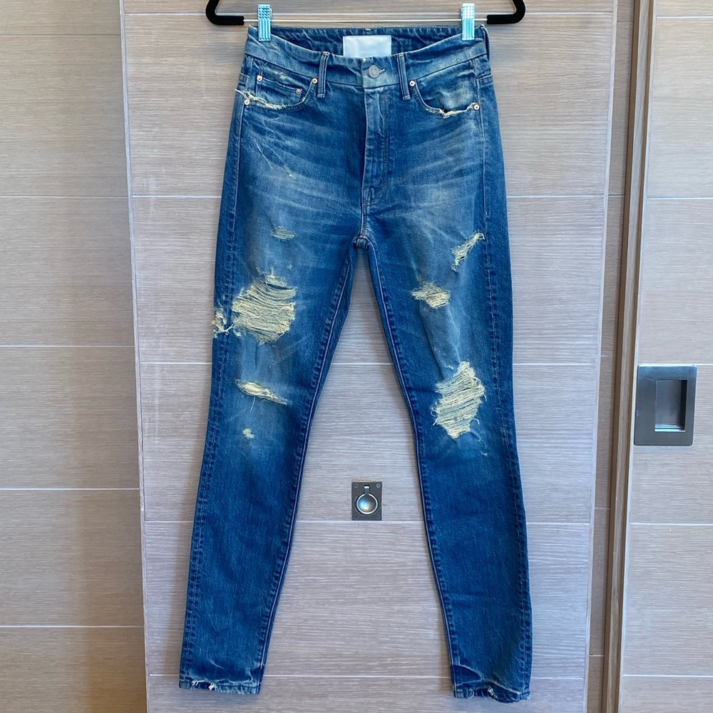 MOTHER Mid-Rise Skinny Jeans